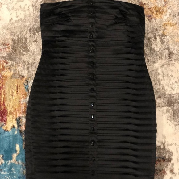 𝅺STUNNING 🤩 NWT/NO Vintage Strapless Chiara Boni Black Strapless Dress Sz 10 - Picture 9 of 16